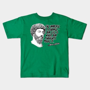 Marcus Aurelius Philosophy Quote Statement Design Kids T-Shirt